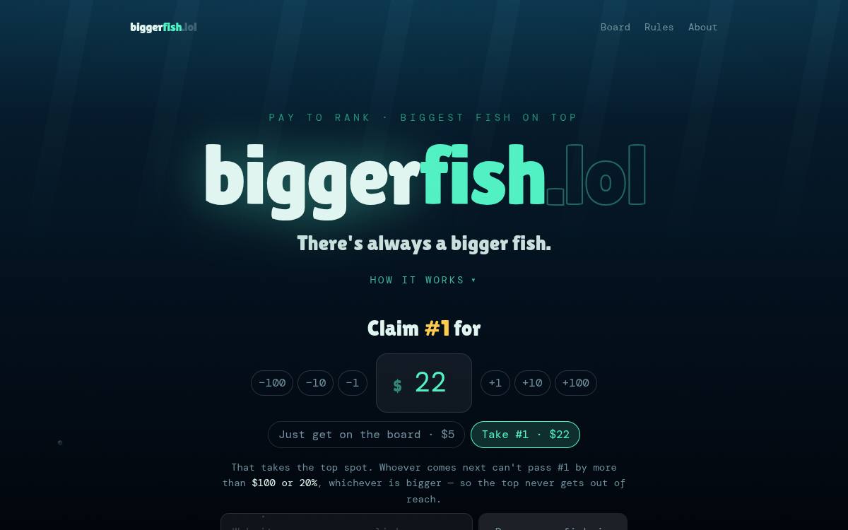 Biggerfish Lol as it appeared on 25 Oct 2026