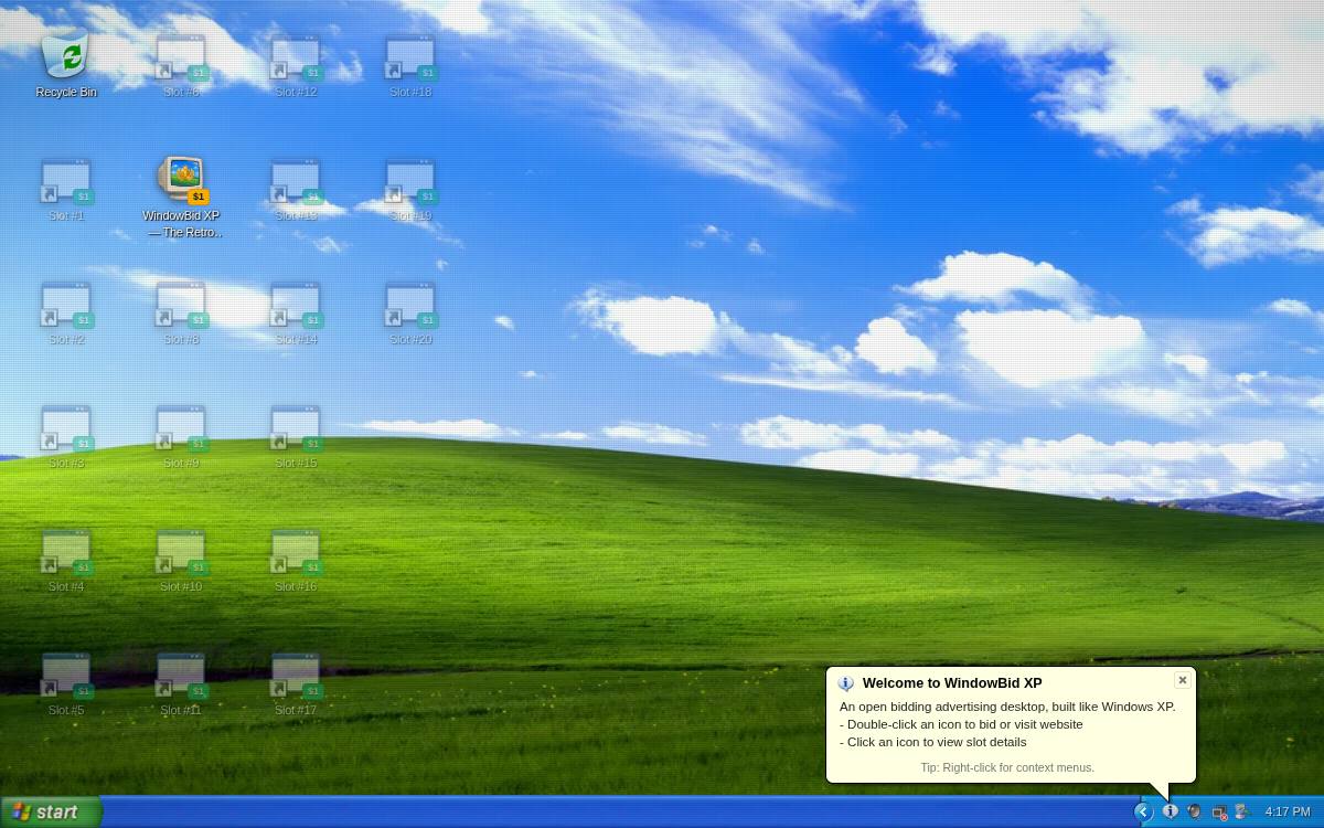 WindowBid XP as it appeared on 25 Oct 2026
